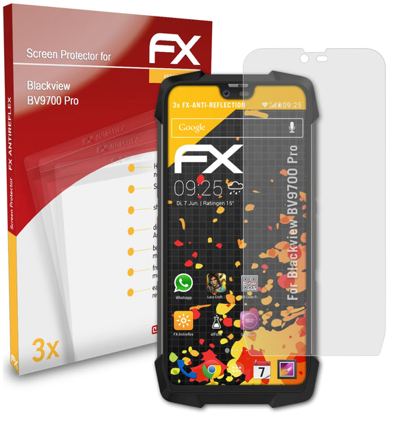 atFoliX FX-Antireflex Displayschutzfolie für Blackview BV9700 Pro