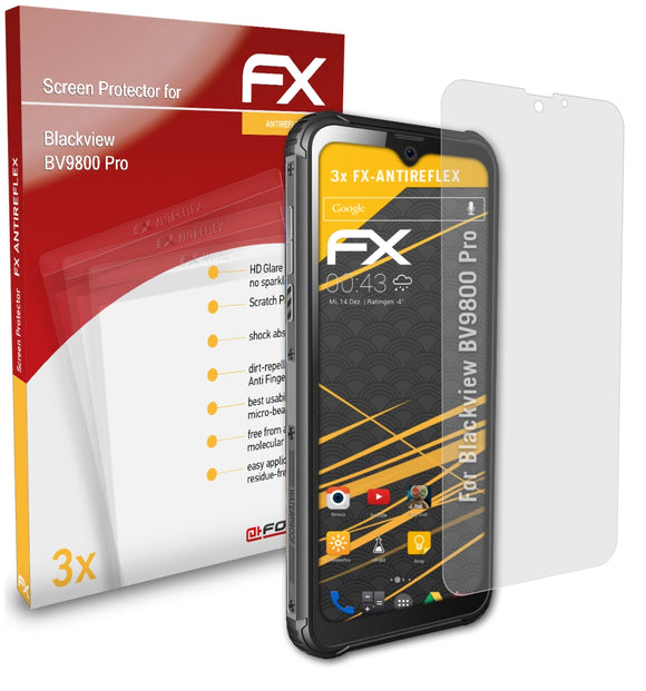 atFoliX FX-Antireflex Displayschutzfolie für Blackview BV9800 Pro