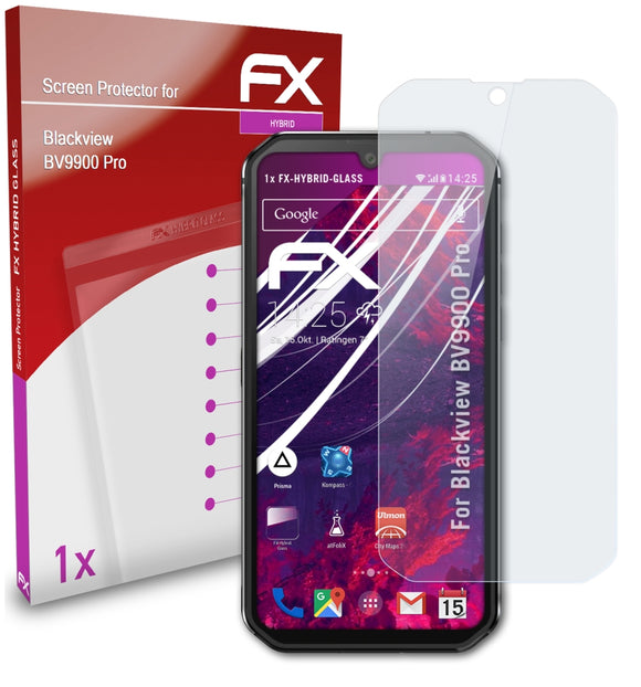 atFoliX FX-Hybrid-Glass Panzerglasfolie für Blackview BV9900 Pro