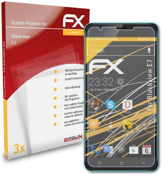 atFoliX FX-Antireflex Displayschutzfolie für Blackview E7