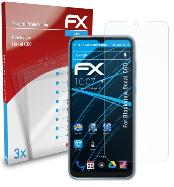 atFoliX FX-Clear Schutzfolie für Blackview Oscal C60