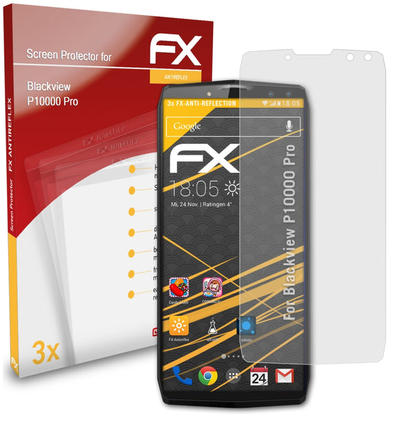 atFoliX FX-Antireflex Displayschutzfolie für Blackview P10000 Pro