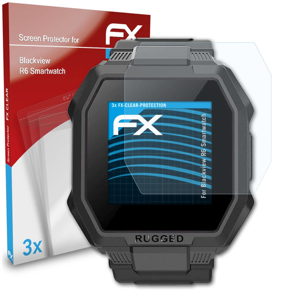 atFoliX FX-Clear Schutzfolie für Blackview R6 Smartwatch