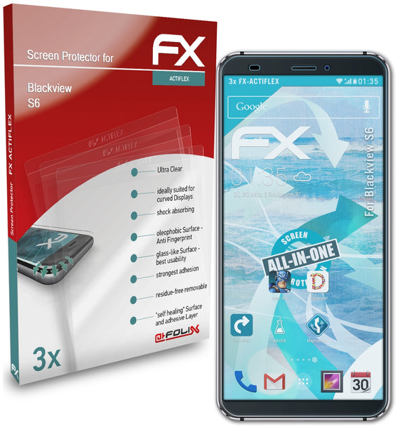 atFoliX FX-ActiFleX Displayschutzfolie für Blackview S6