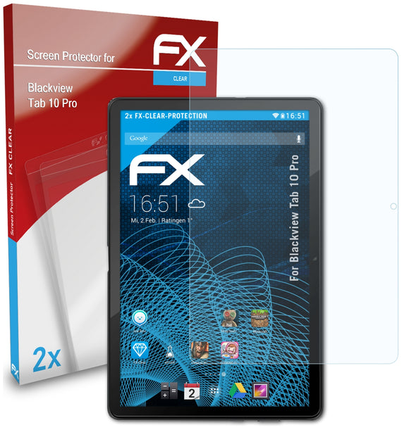 atFoliX FX-Clear Schutzfolie für Blackview Tab 10 Pro