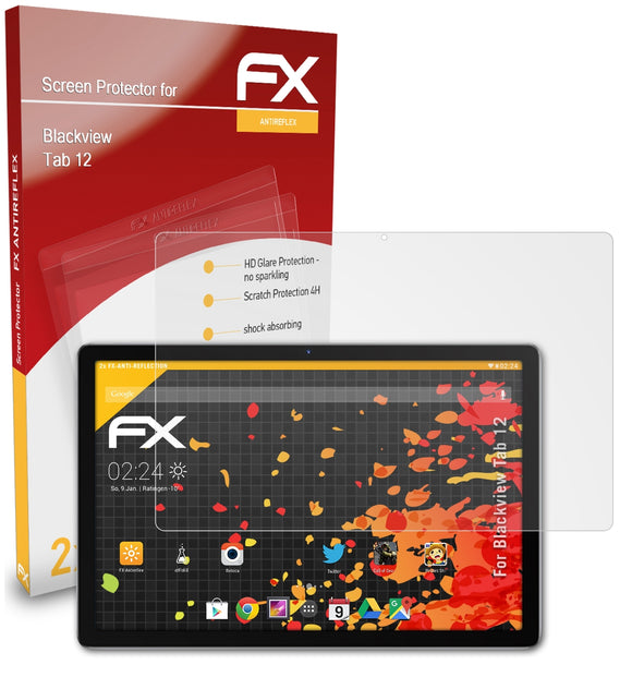 atFoliX FX-Antireflex Displayschutzfolie für Blackview Tab 12