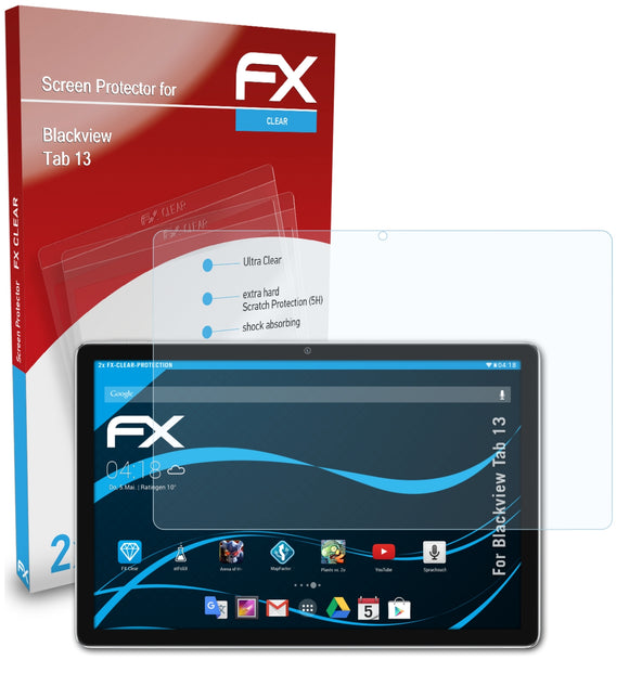 atFoliX FX-Clear Schutzfolie für Blackview Tab 13