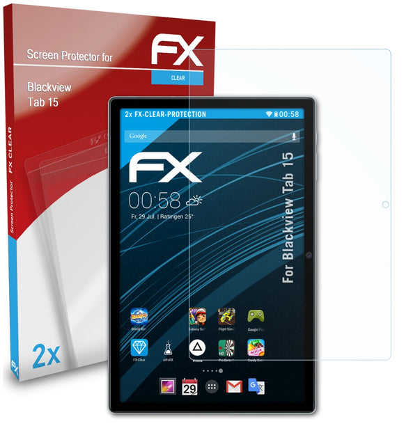 atFoliX FX-Clear Schutzfolie für Blackview Tab 15