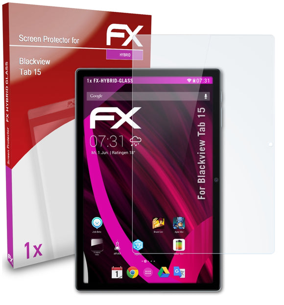 atFoliX FX-Hybrid-Glass Panzerglasfolie für Blackview Tab 15