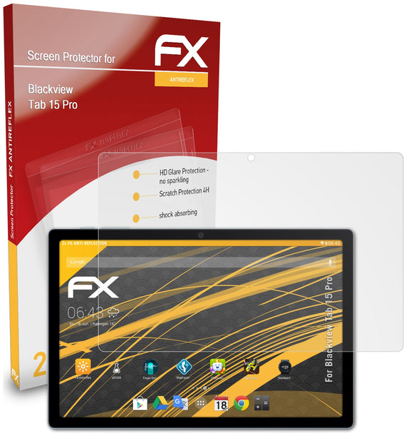 atFoliX FX-Antireflex Displayschutzfolie für Blackview Tab 15 Pro