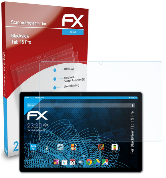 atFoliX FX-Clear Schutzfolie für Blackview Tab 15 Pro