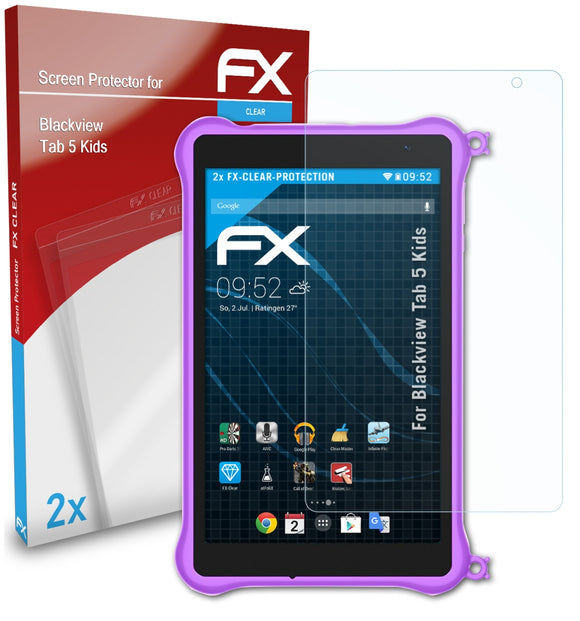 atFoliX FX-Clear Schutzfolie für Blackview Tab 5 Kids