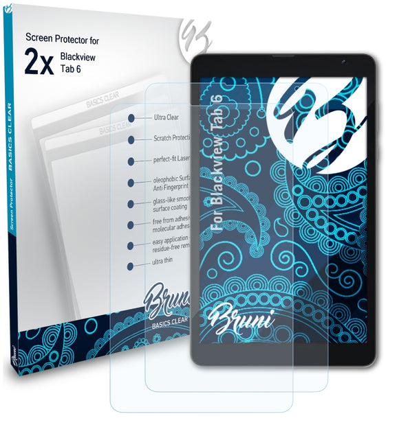 Bruni Basics-Clear Displayschutzfolie für Blackview Tab 6