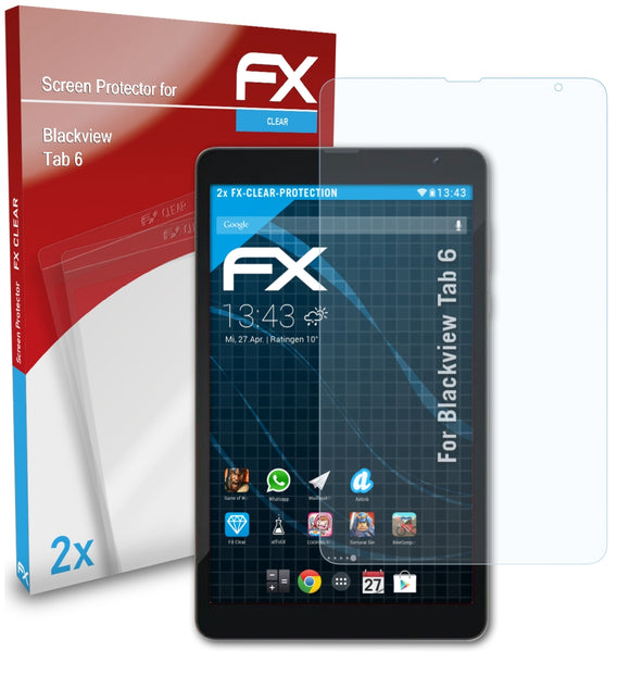 atFoliX FX-Clear Schutzfolie für Blackview Tab 6