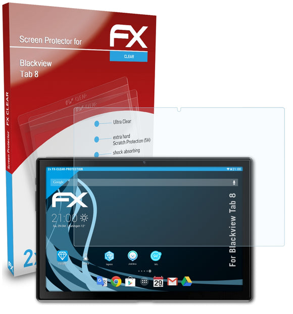atFoliX FX-Clear Schutzfolie für Blackview Tab 8