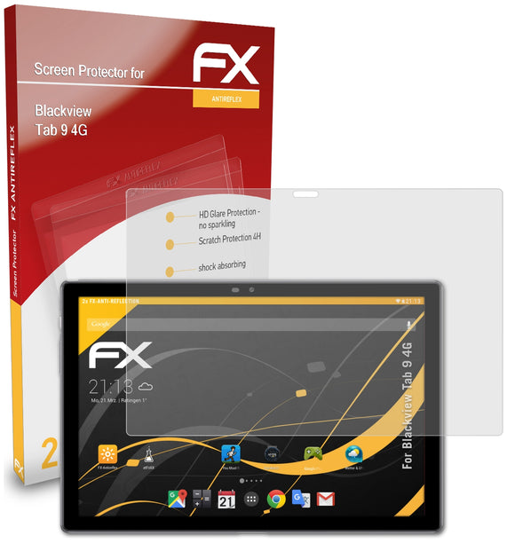 atFoliX FX-Antireflex Displayschutzfolie für Blackview Tab 9 4G