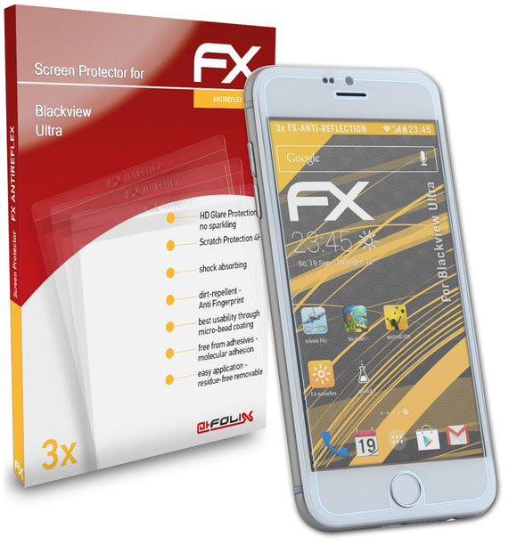 atFoliX FX-Antireflex Displayschutzfolie für Blackview Ultra