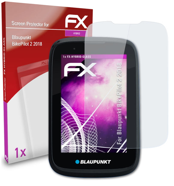 atFoliX FX-Hybrid-Glass Panzerglasfolie für Blaupunkt BikePilot 2 (2018)