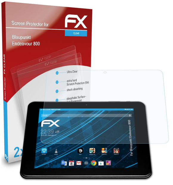 atFoliX FX-Clear Schutzfolie für Blaupunkt Endeavour 800