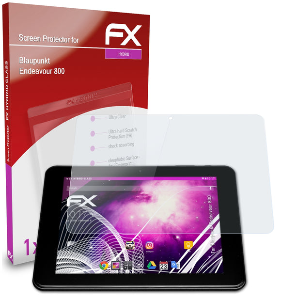 atFoliX FX-Hybrid-Glass Panzerglasfolie für Blaupunkt Endeavour 800