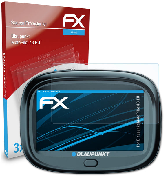atFoliX FX-Clear Schutzfolie für Blaupunkt MotoPilot 43 EU