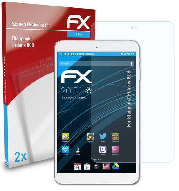 atFoliX FX-Clear Schutzfolie für Blaupunkt Polaris 808