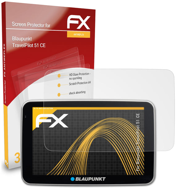 atFoliX FX-Antireflex Displayschutzfolie für Blaupunkt TravelPilot 51 CE
