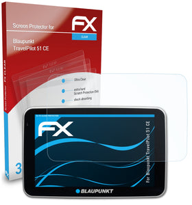 atFoliX FX-Clear Schutzfolie für Blaupunkt TravelPilot 51 CE