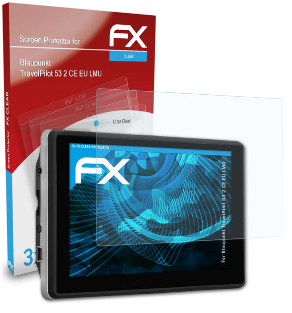 atFoliX FX-Clear Schutzfolie für Blaupunkt TravelPilot 53 2 CE EU LMU