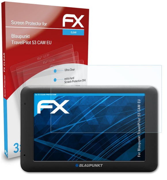 atFoliX FX-Clear Schutzfolie für Blaupunkt TravelPilot 53 CAM EU