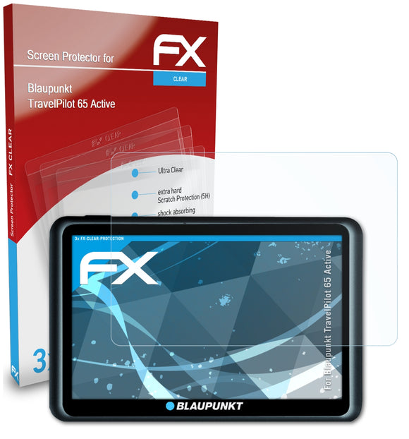 atFoliX FX-Clear Schutzfolie für Blaupunkt TravelPilot 65 Active