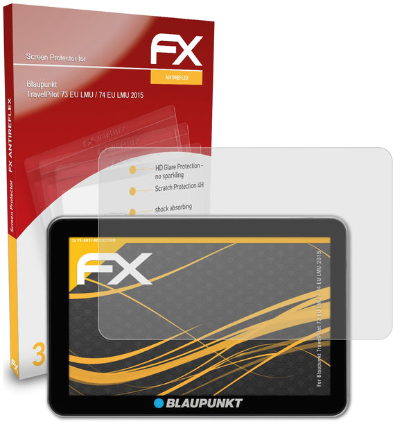 atFoliX FX-Antireflex Displayschutzfolie für Blaupunkt TravelPilot 73 EU LMU / 74 EU LMU (2015)