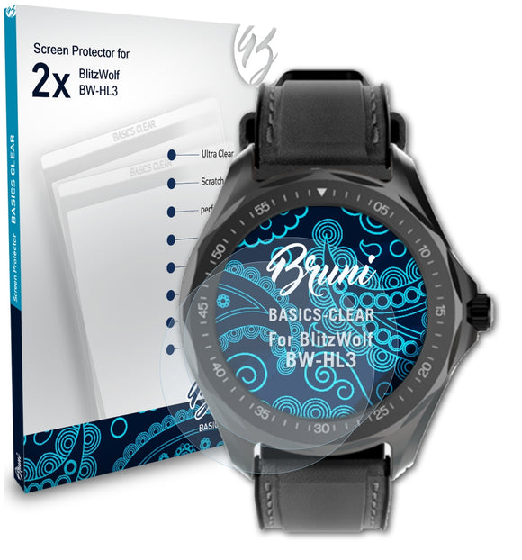 Bruni Basics-Clear Displayschutzfolie für BlitzWolf BW-HL3