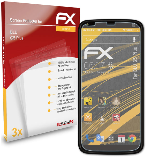 atFoliX FX-Antireflex Displayschutzfolie für BLU G5 Plus