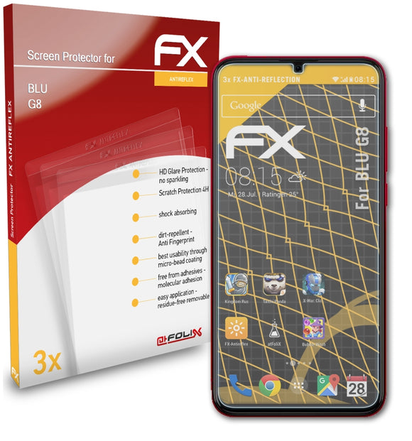 atFoliX FX-Antireflex Displayschutzfolie für BLU G8