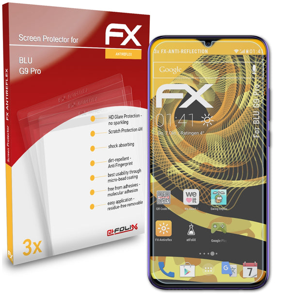 atFoliX FX-Antireflex Displayschutzfolie für BLU G9 Pro