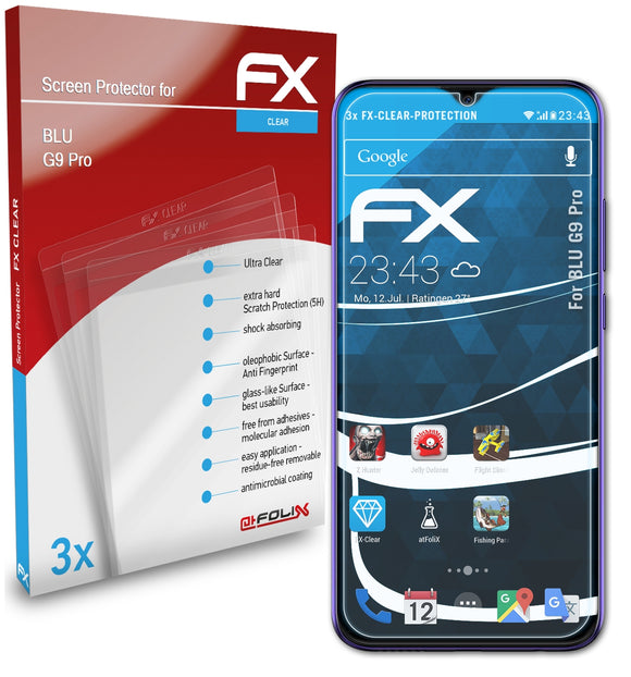 atFoliX FX-Clear Schutzfolie für BLU G9 Pro