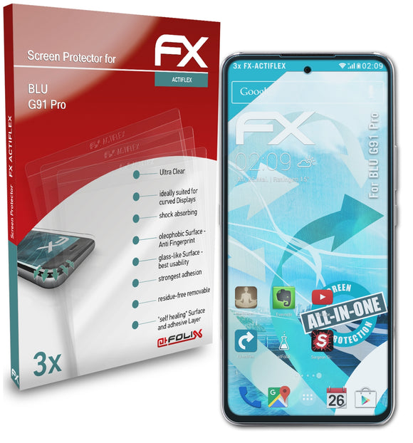 atFoliX FX-ActiFleX Displayschutzfolie für BLU G91 Pro