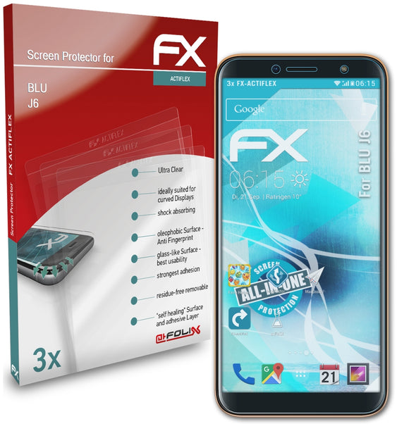 atFoliX FX-ActiFleX Displayschutzfolie für BLU J6