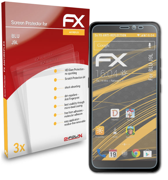 atFoliX FX-Antireflex Displayschutzfolie für BLU J9L