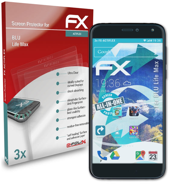 atFoliX FX-ActiFleX Displayschutzfolie für BLU Life Max