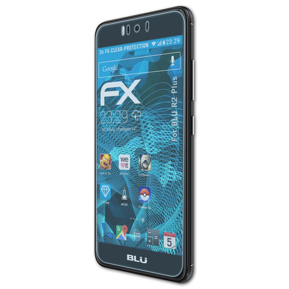 atFoliX FX-Clear Schutzfolie für BLU R2 Plus