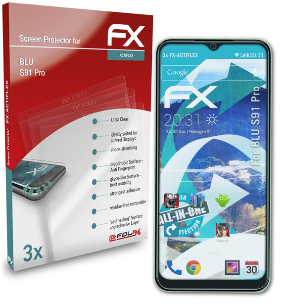 atFoliX FX-ActiFleX Displayschutzfolie für BLU S91 Pro