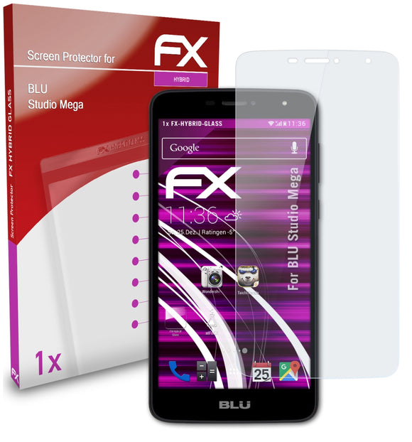 atFoliX FX-Hybrid-Glass Panzerglasfolie für BLU Studio Mega
