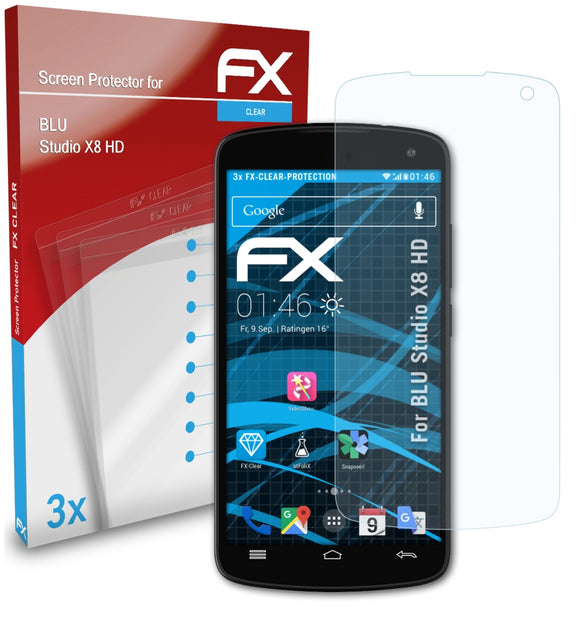 atFoliX FX-Clear Schutzfolie für BLU Studio X8 HD