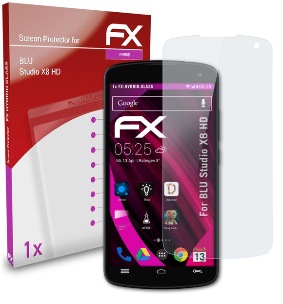 atFoliX FX-Hybrid-Glass Panzerglasfolie für BLU Studio X8 HD