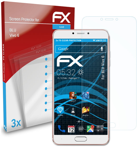atFoliX FX-Clear Schutzfolie für BLU Vivo 6