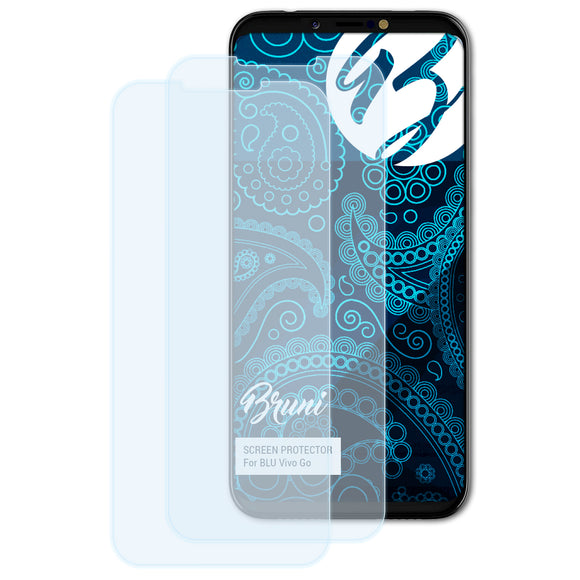 Bruni Basics-Clear Displayschutzfolie für BLU Vivo Go