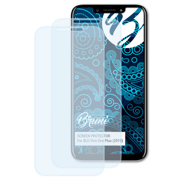 Bruni Basics-Clear Displayschutzfolie für BLU Vivo One Plus (2019)