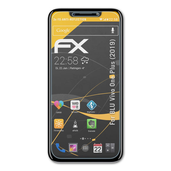 atFoliX FX-Antireflex Displayschutzfolie für BLU Vivo One Plus (2019)
